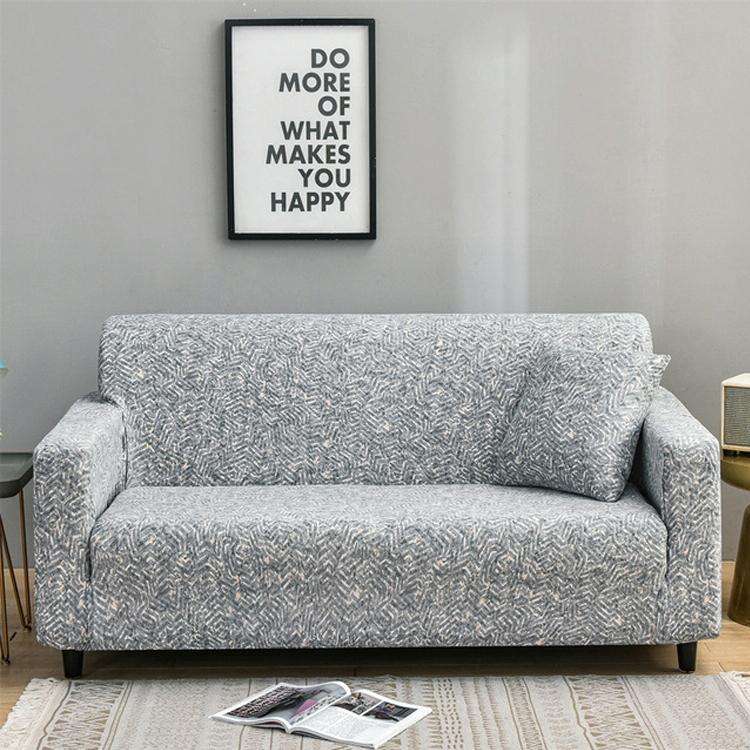 Double Seat Full Coverage Elastic Non-slip Sofa Cover(Woolen Pattern)