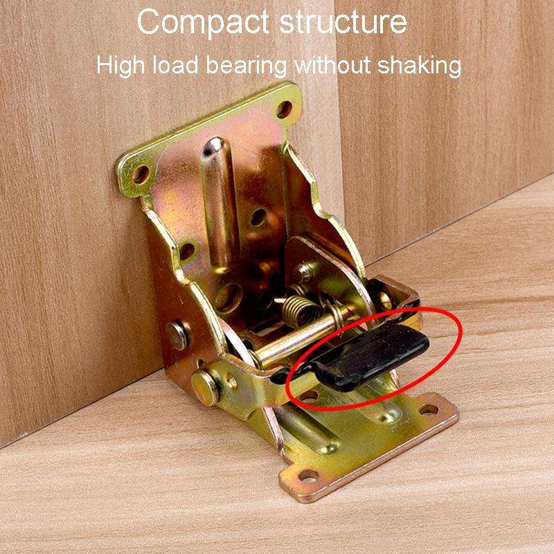 Collapsible Hinge Furniture Table Splicing Hardware With 10 Screws, Model: 90 Degree Copper