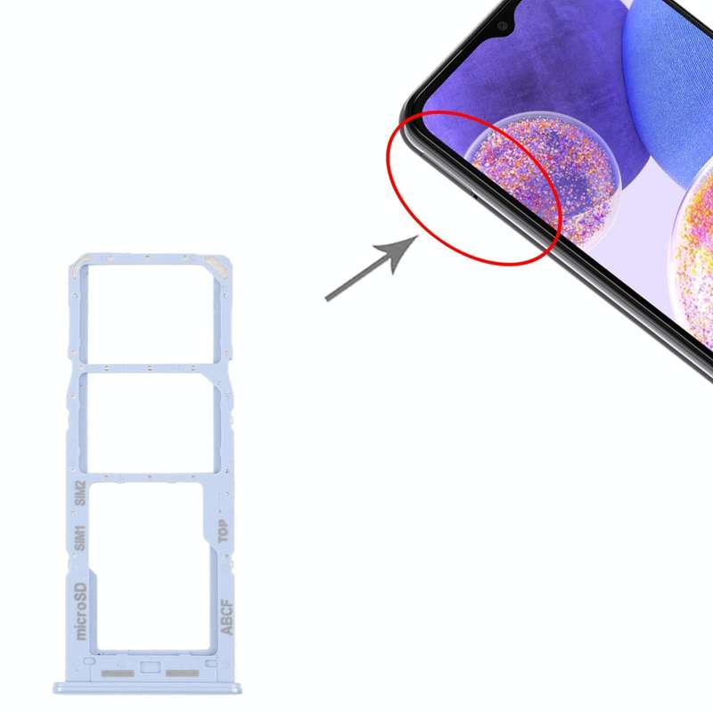 For Samsung Galaxy A23 5G SM-A236B Original SIM Card Tray + SIM Card Tray + Micro SD card tray (B...