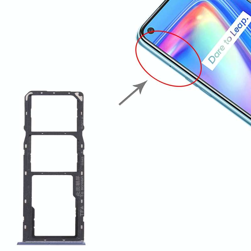 For OPPO Realme 7 (Global)  SIM Card Tray + SIM Card Tray + Micro SD Card Tray (Blue)