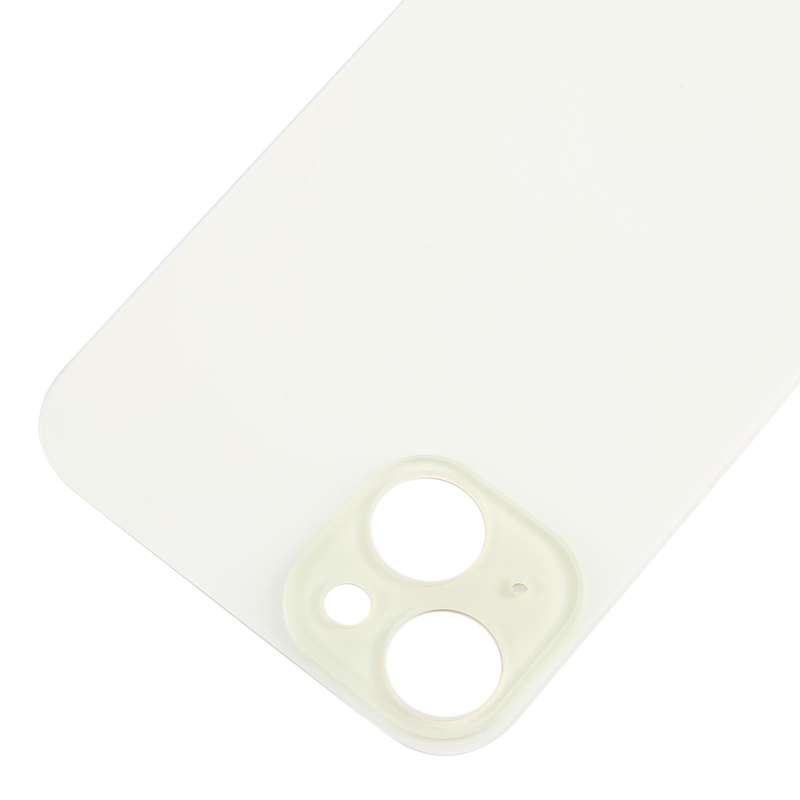 For iPhone 15 Plus Easy Replacement Big Camera Hole Glass Back Battery Cover(Yellow)