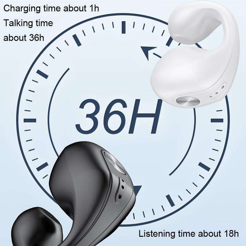 Single Ear Bone Conduction Bluetooth Earphone In-Ear Wearable Running Sports Mini(White)