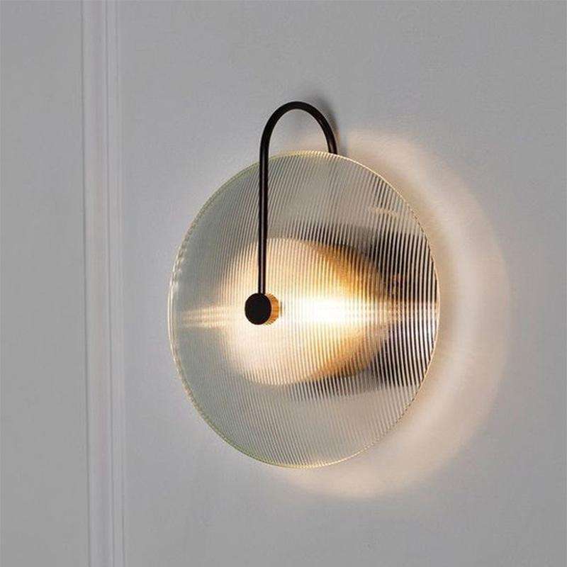 LED Glass Wall Light Corridor Light Three-color light(Black)
