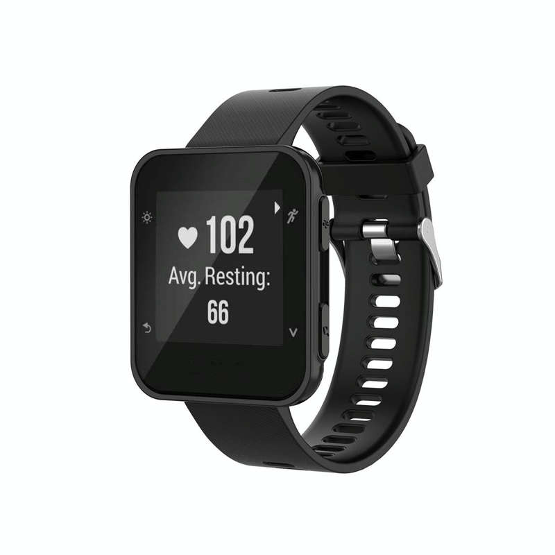 For Garmin ForeAthlete 35J / Forerunner 35J Silicone Watch Band(Black)