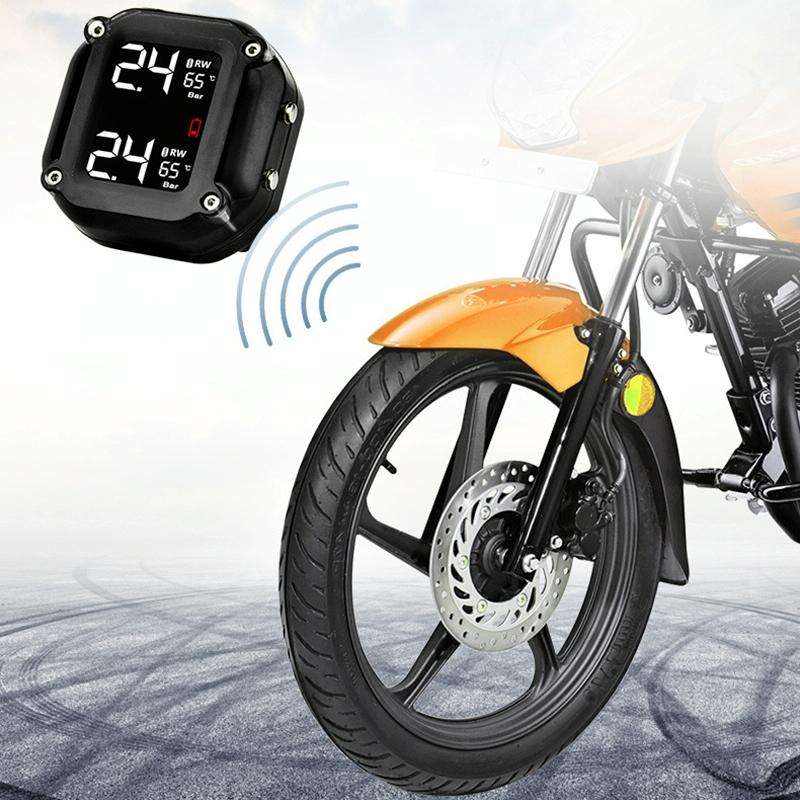 M4 Motorcycles Tire Pressure Monitor with Holder (Black)