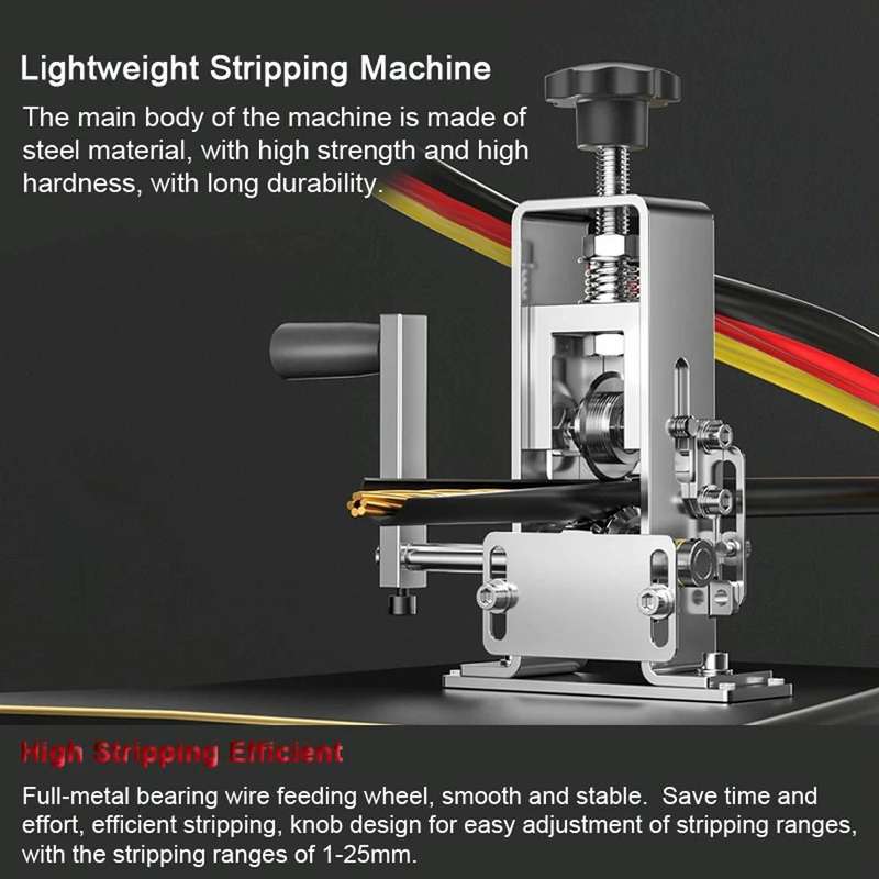 Household Hand-Cranked Small Stripping Machine Waste Wire And Cable Stripping Tool, Style: Peelin...