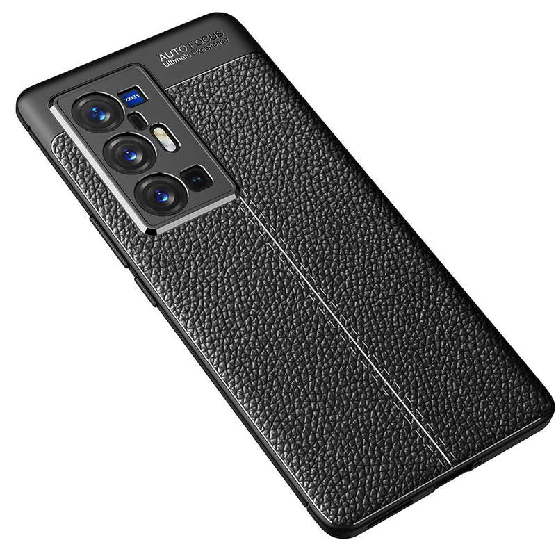 For vivo X70 Pro+ Litchi Texture TPU Shockproof Case(Black)
