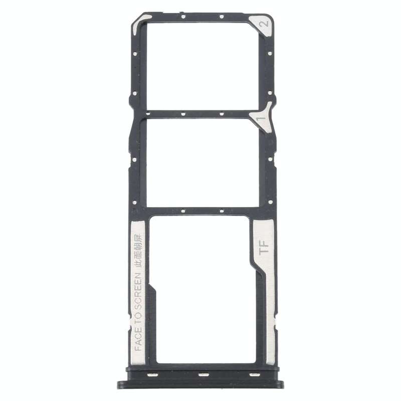 For Xiaomi Redmi A1 2022 / Redmi A1+ SIM Card Tray + SIM Card Tray + Micro SD Card Tray (Black)