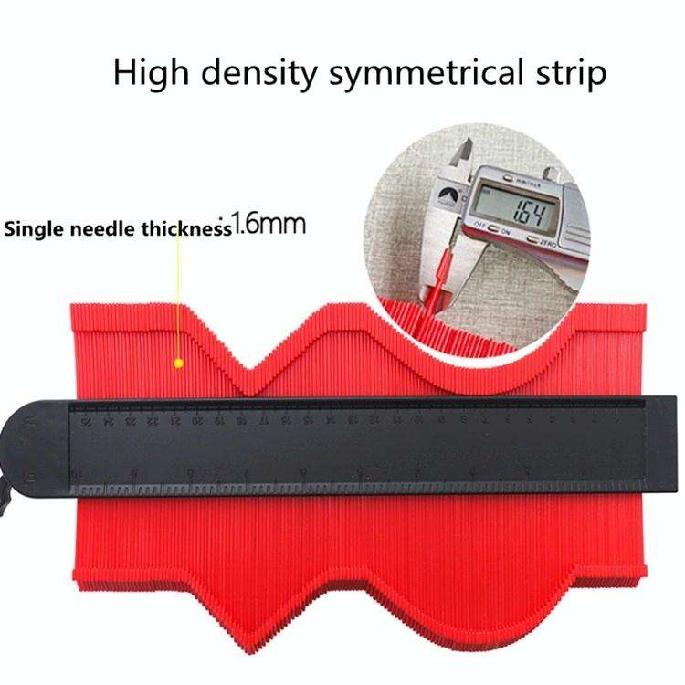 10 Inch Self-locking Contour Gauge Encryption Widens Arc Measuring Ruler(Blue)
