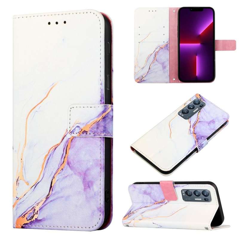 For OPPO Reno5 Pro+ 5G / Find X3 Neo PT003 Marble Pattern Flip Leather Phone Case(LS006)