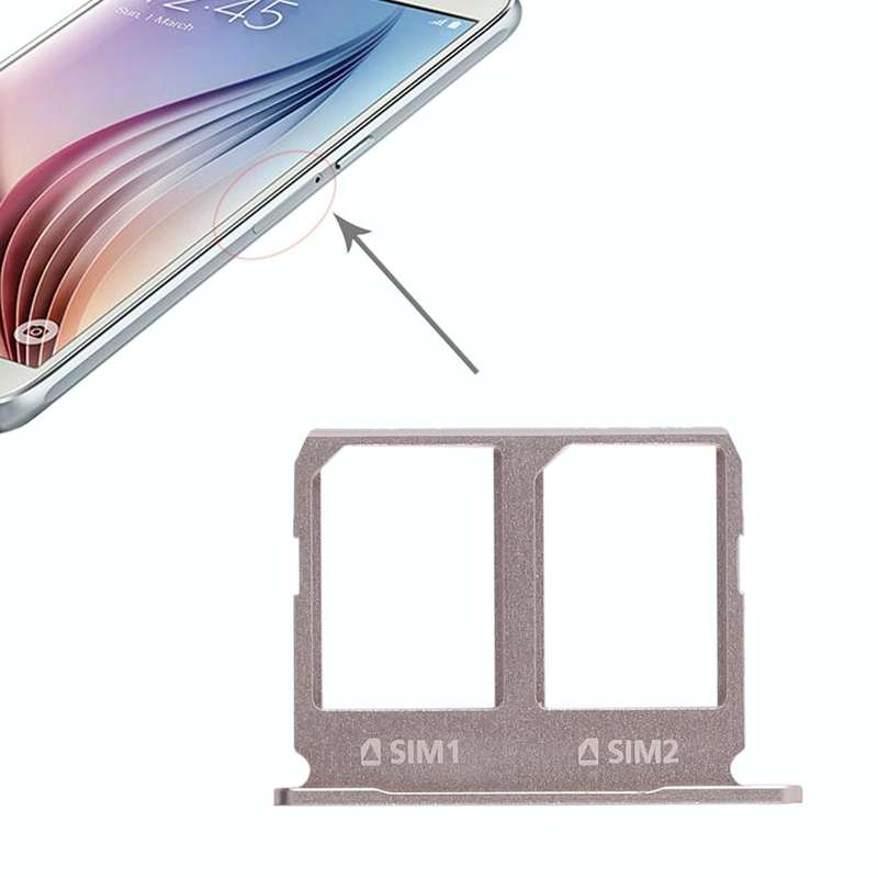 For Galaxy S6 2 SIM Card Tray (Gold)