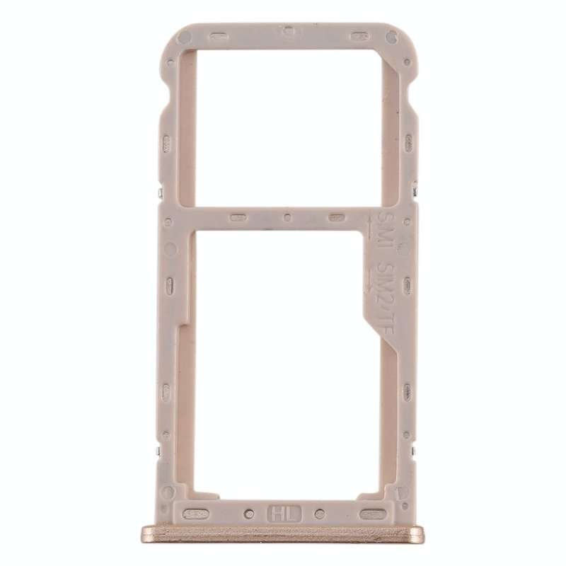 For Meizu M6T SIM Card Tray + SIM / Micro SD Card Tray (Gold)