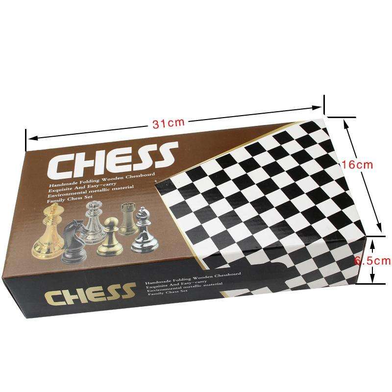 Zinc Alloy Simple European Chess Board Chess Set