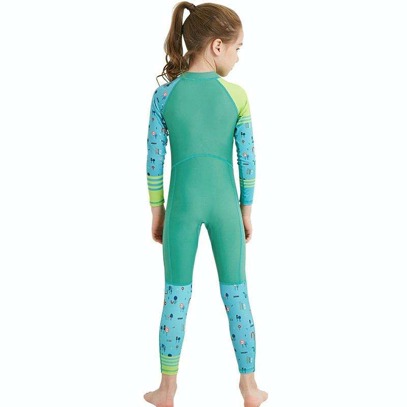 DIVE & SAIL LS-18822 Children Diving Suit Outdoor Sunscreen One-piece Swimsuit, Size: XXL(Girl Gr...