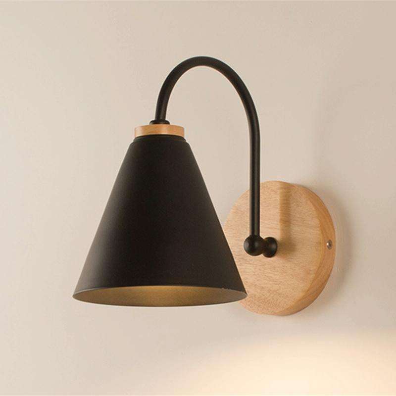LED Wall Lamp Bedroom Bedside Lamp, Style:B(With LED Warm Light 5W)