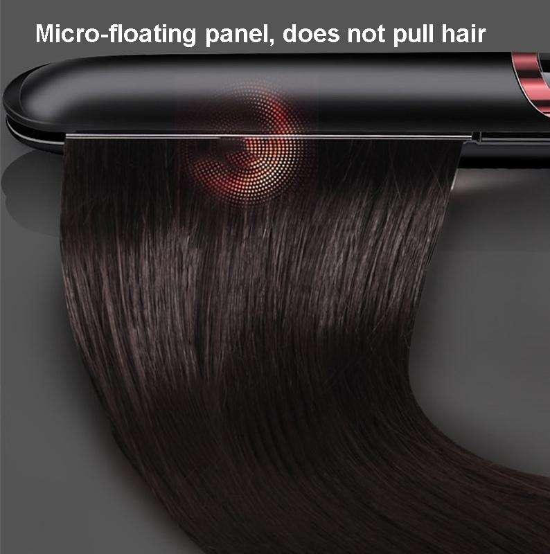 35W 2 In 1 Curling and Straightening Dual-use Electric Splin,Specification: US Plug(Black)