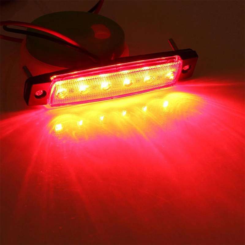 4 PCS 12V 6 SMD Auto Car Bus Truck Wagons External Side Marker Lights LED Trailer Indicator Light...