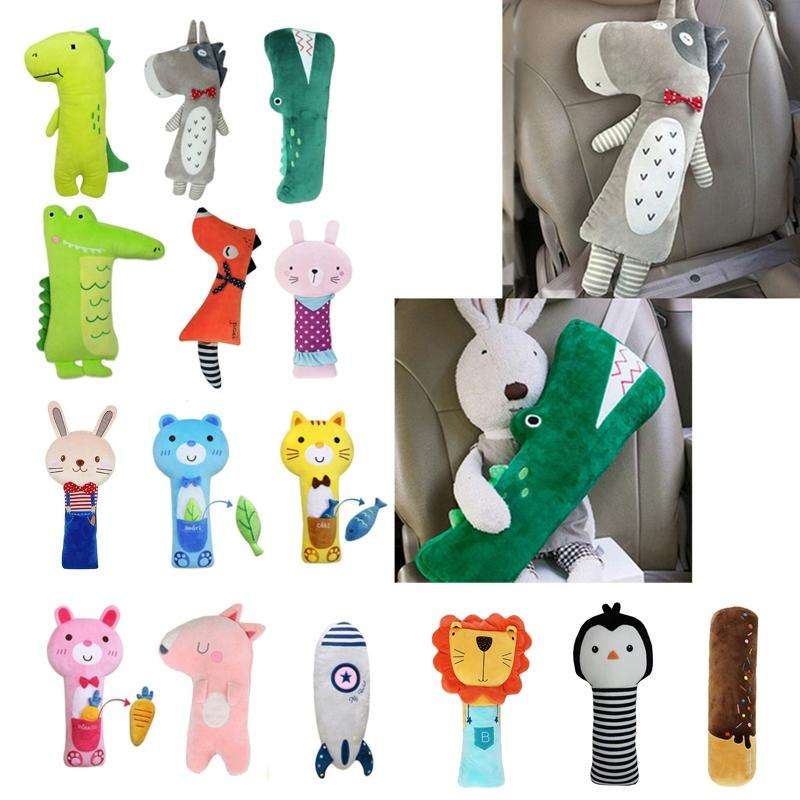 50cm Children Car Belt Cartoon Shoulder Protector Pillow(Lion)