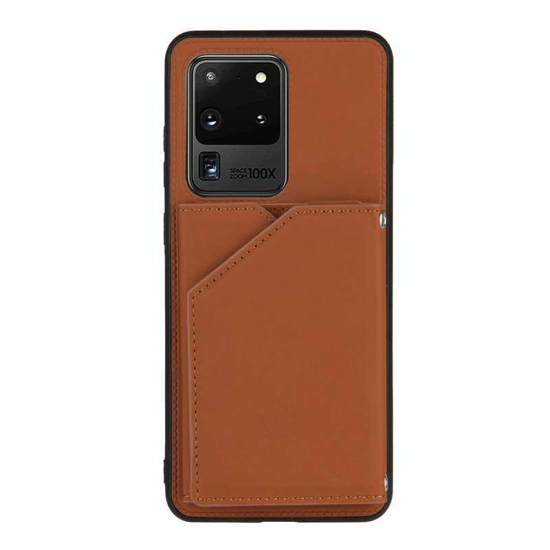 For Samsung Galaxy S20 Ultra Skin Feel PU + TPU + PC Back Cover Shockproof Case with Card Slots &...