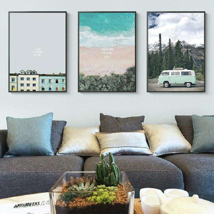 Ocean Landscape Canvas Poster Decoration Home Painting Art Paintings Frameless Painting Core, Siz...