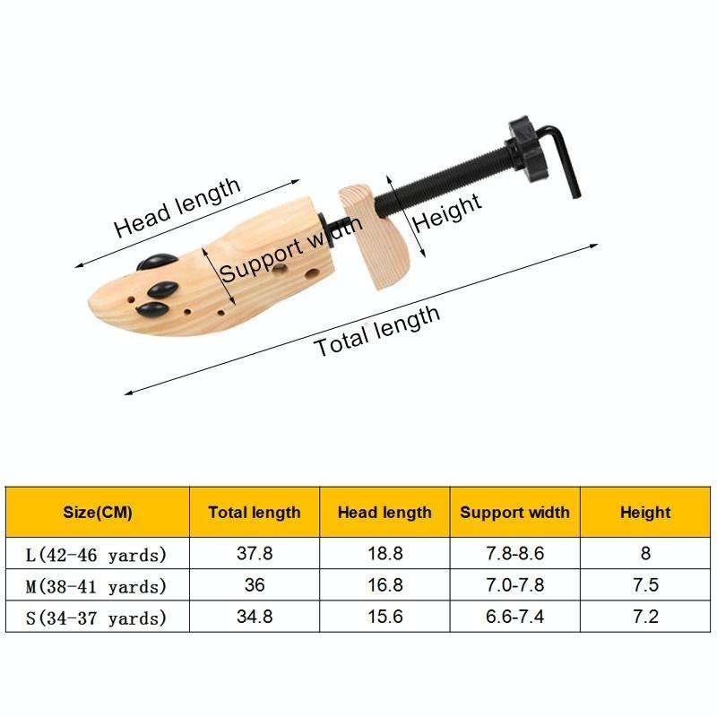 Pine Wood Unisex Fixed Fits Support Stretcher Shaper Shoes Expander , Size: S34-37Yards