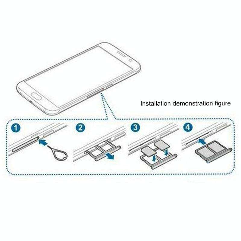 For Galaxy S6 2 SIM Card Tray (Silver)