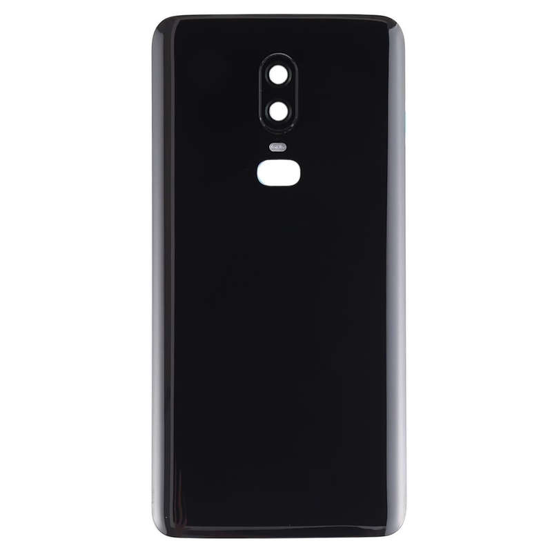 For OnePlus 6 Smooth Surface Battery Back Cover (Black)