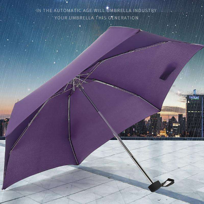 Mini Capsule Pocket Umbrella Windproof Foldable Travel Compact Umbrella(Purple)