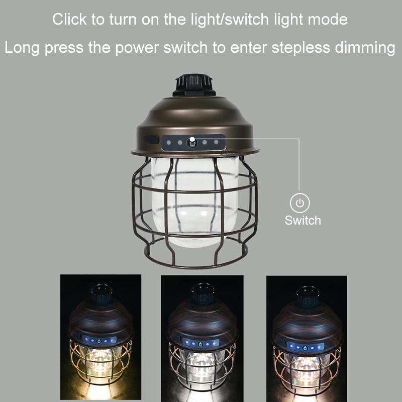 Outdoor Camping Portable Light With Carabiner, Color: Copper