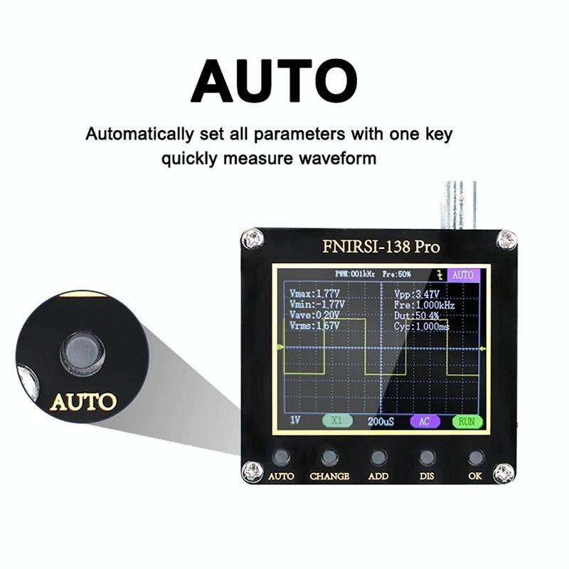 FNIRSI Handheld Small Teaching Maintenance Digital Oscilloscope, Specification: Standard Without ...