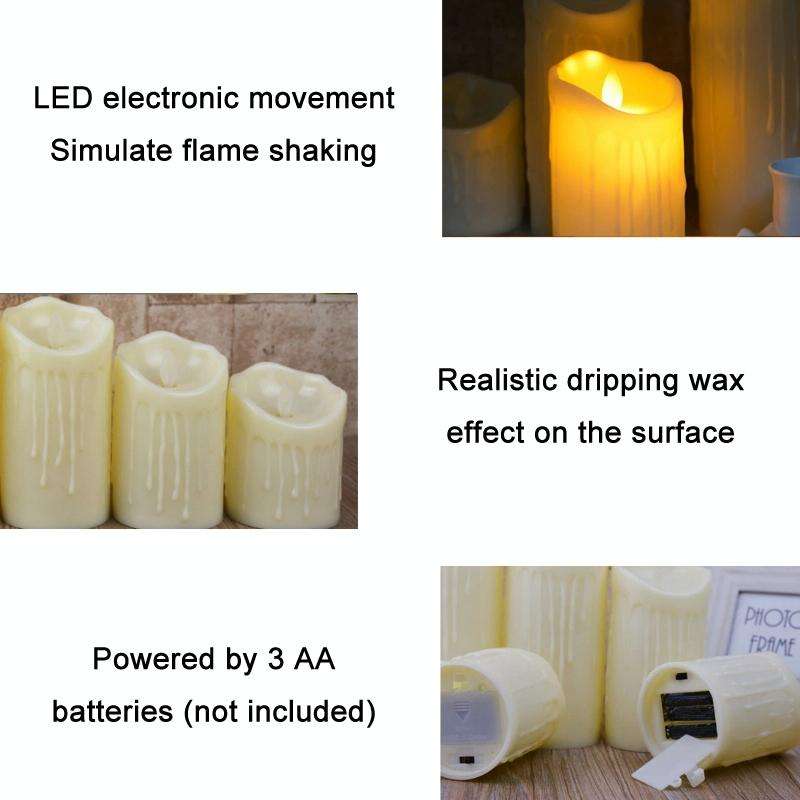 LED Electronic Candle Lights Halloween Christmas Decoration Props, Size: 7.5x10cm(Plastic Tears C...