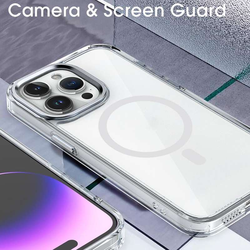 For iPhone XS / X MagSafe Magnetic Clear Phone Case(Sierra Blue)