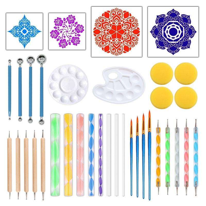 36pcs/set Dot Painting Mandala Pottery Decoration DIY Spiral Wand Tool Set