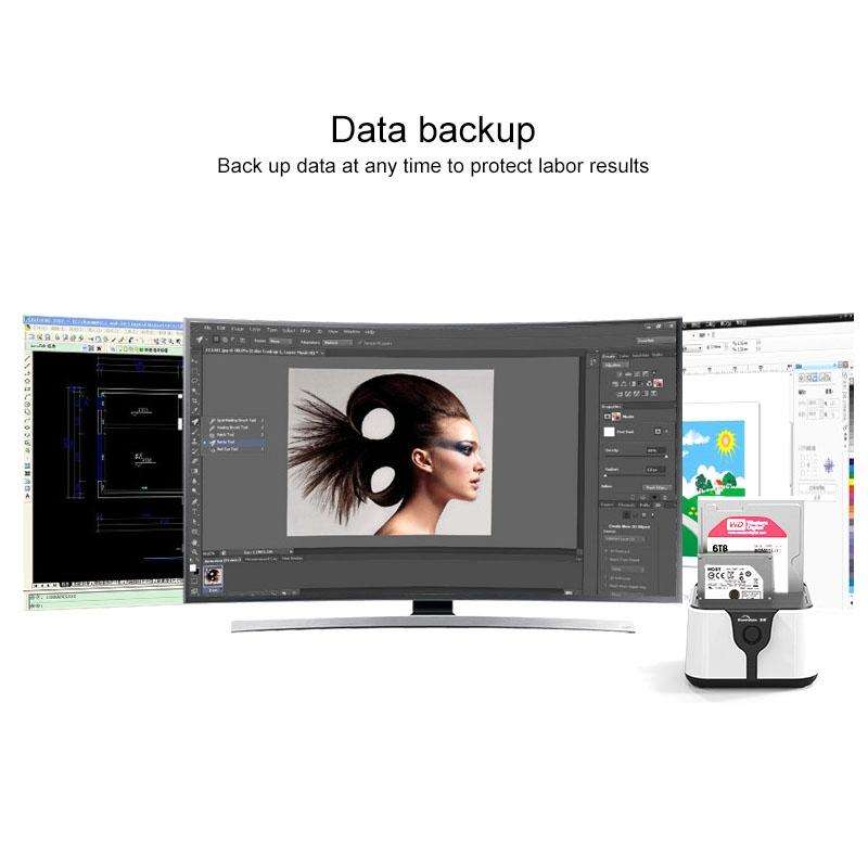 Blueendless 2.5 / 3.5 inch SATA USB 3.0 2 Bay Hard Drive Dock (EU Plug)