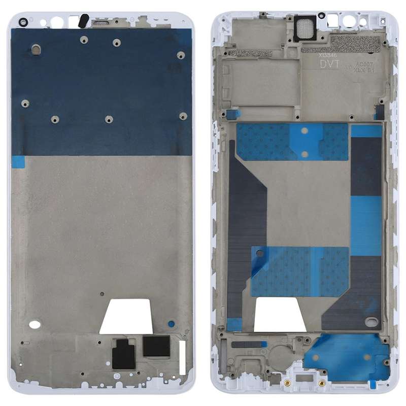 For OPPO R11s Front Housing LCD Frame Bezel Plate  (White)