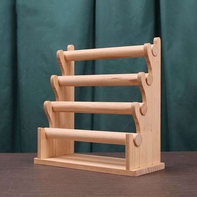 Solid Wood Detachable Jewelry Display Stand Watch Bangle Bracelet Storage Display Rack, Style: Fo...