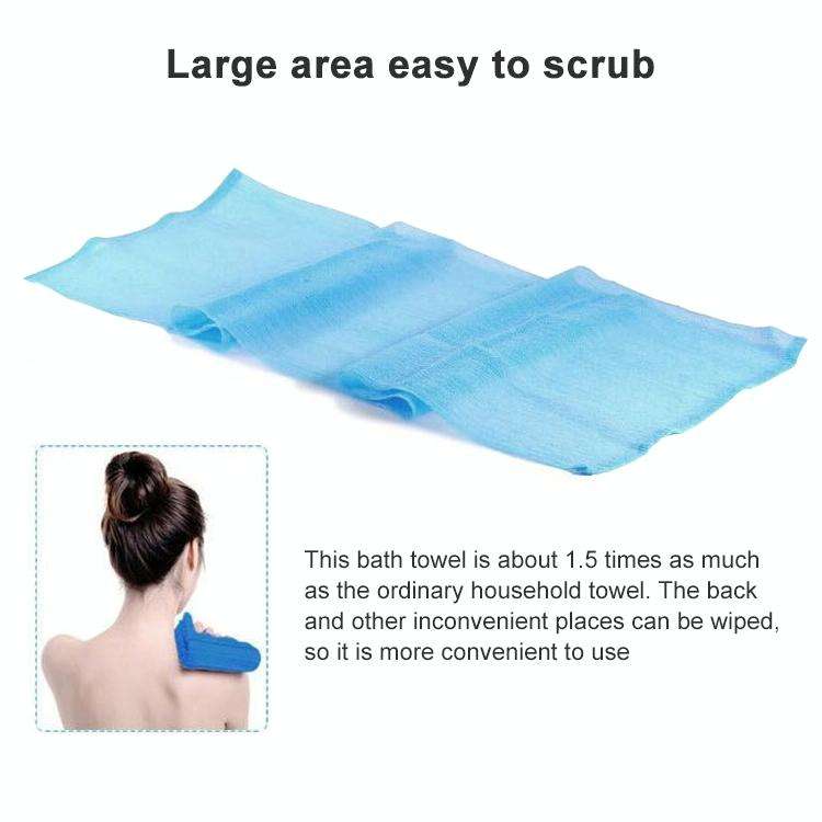 2 PCS Long Nylon Mesh Bath Shower Body Washing Clean Exfoliate Puff Scrubbing Towel Cloth Scrubbe...
