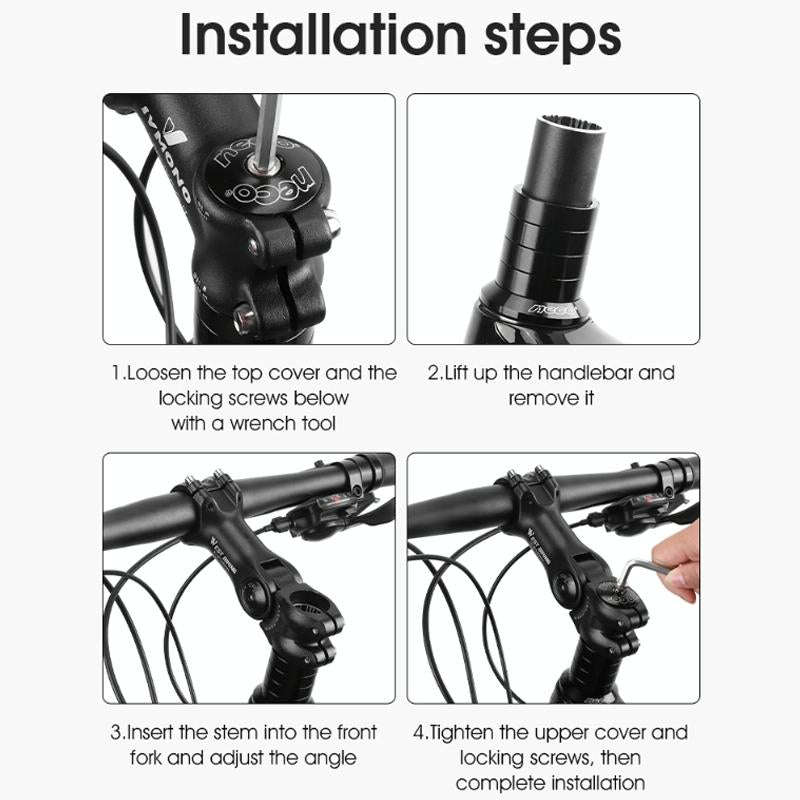 WEST BIKING Mountain Bike Adjustable Handlebar Angle Riser Handlebar Lift Accessories 25.4x120mm