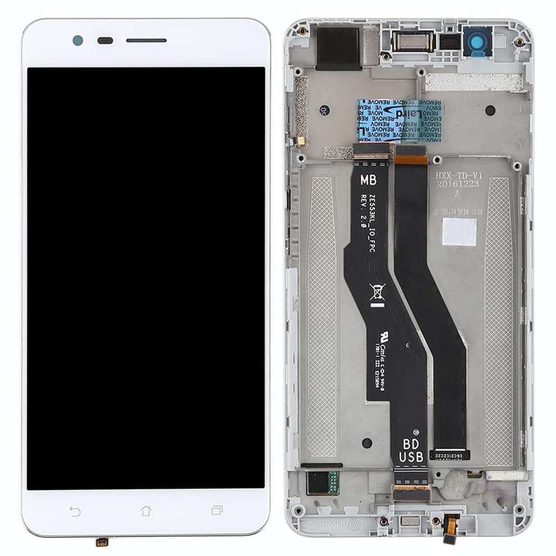 OEM LCD Screen for Asus Zenfone 3 Zoom ZE553KL Digitizer Full Assembly with FrameWhite)