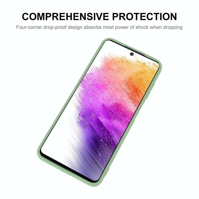 For Samsung Galaxy A73 5G ENKAY Liquid Silicone Soft Shockproof Phone Case(Dark Green)