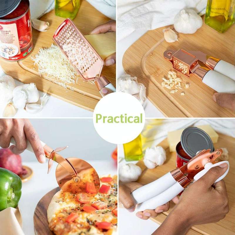 BXGN7-01 7 in 1 Household Kitchen Gadgets Set, Style: Color Box(Black)