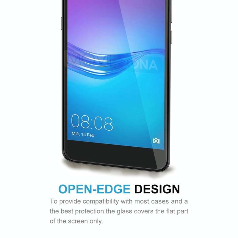 For Huawei Y6 (2017) 0.26mm 9H Surface Hardness 2.5D Explosion-proof Tempered Glass Non-full Scre...