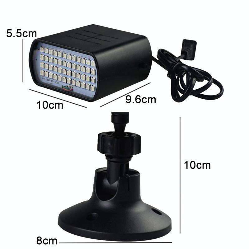 13W 48 LED Full Color Strobe Lights Bar Party Decoration Strobe Stage Lights(US Plug)