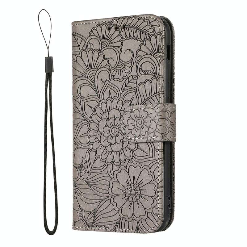 For Samsung Galaxy A5 (2017) Skin Feel Embossed Sunflower Horizontal Flip Leather Case with Holde...