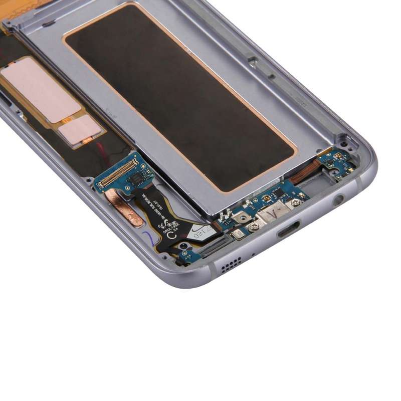 Original LCD Screen and Digitizer Full Assembly with Frame & Charging Port Board & Volume Button ...