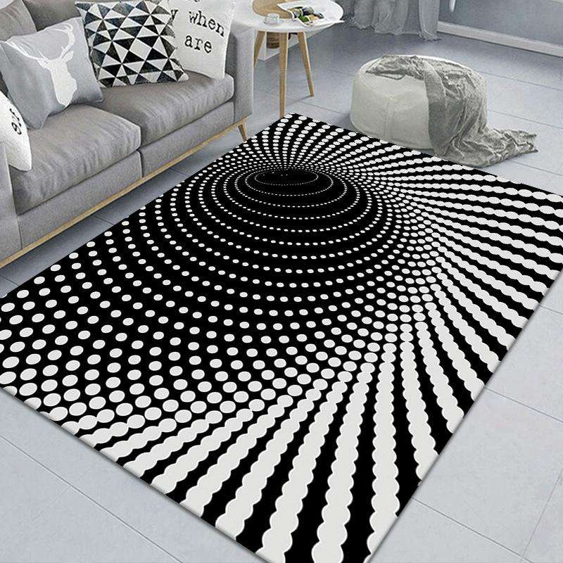 3D Geometric Stereo Trap Vision Living Room Bedroom Carpet, Size: 40x60cm(Rectangular Visual F)