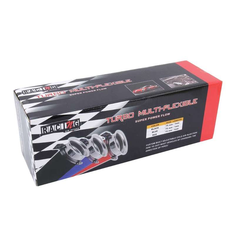 Car Auto Universal Tube Air Filter Adjustable Cold Air Injection Intake System Pipe Without Air F...