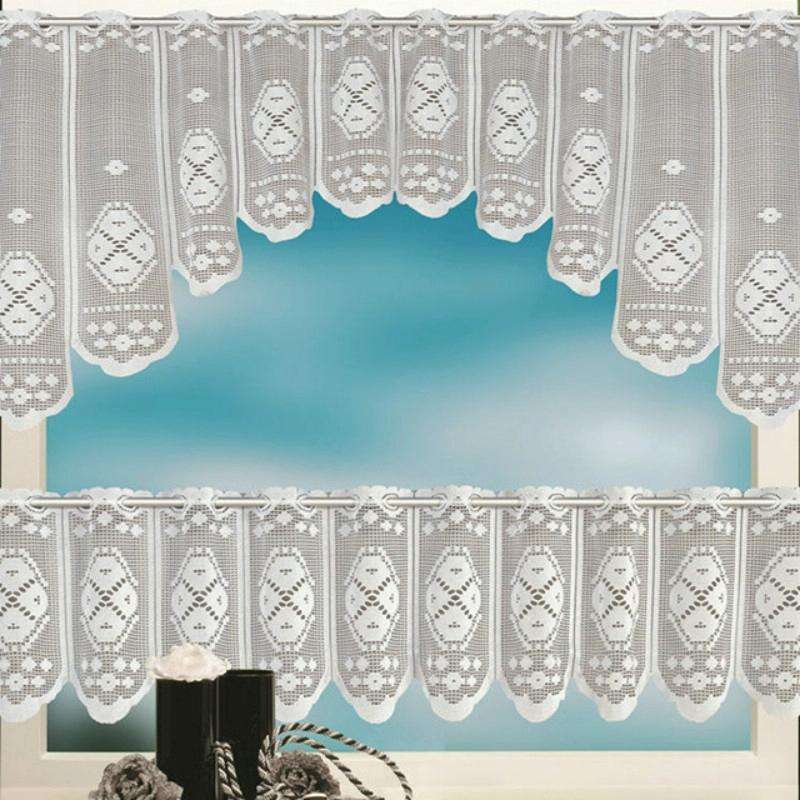White Translucent Coffee Curtain Tulle Lace Sheer Warp Knitted Jacquard Curtains Bedroom Curtains...