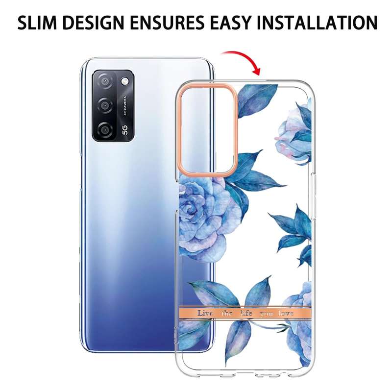 For OPPO A55 5G / A53S 5G / A54 4G / A16 / A54S 4G Flowers and Plants Series IMD TPU Phone Case(O...