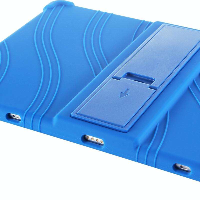 For Galaxy Tab S5e T720 Tablet PC Silicone Protective Case with Invisible Bracket(Black)